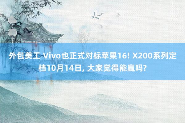 外包美工 Vivo也正式对标苹果16! X200系列定档10月14日, 大家觉得能赢吗?